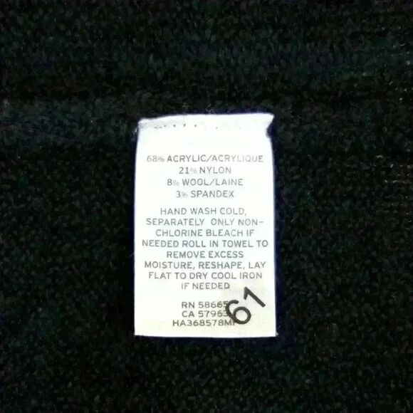 Halogen Black Crewneck Sweater with Tie Sleeves and High Low Hem Size XS Petite - Picture 8 of 8